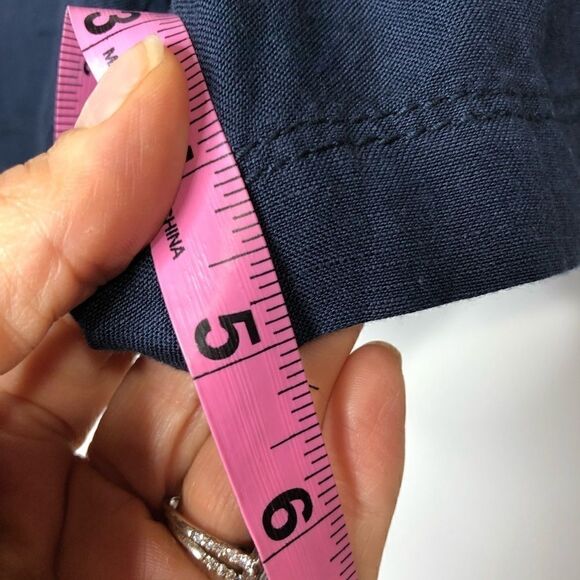 Calvin Klein Navy Blue Linen Blend Shorts NWT! - Picture 8 of 8